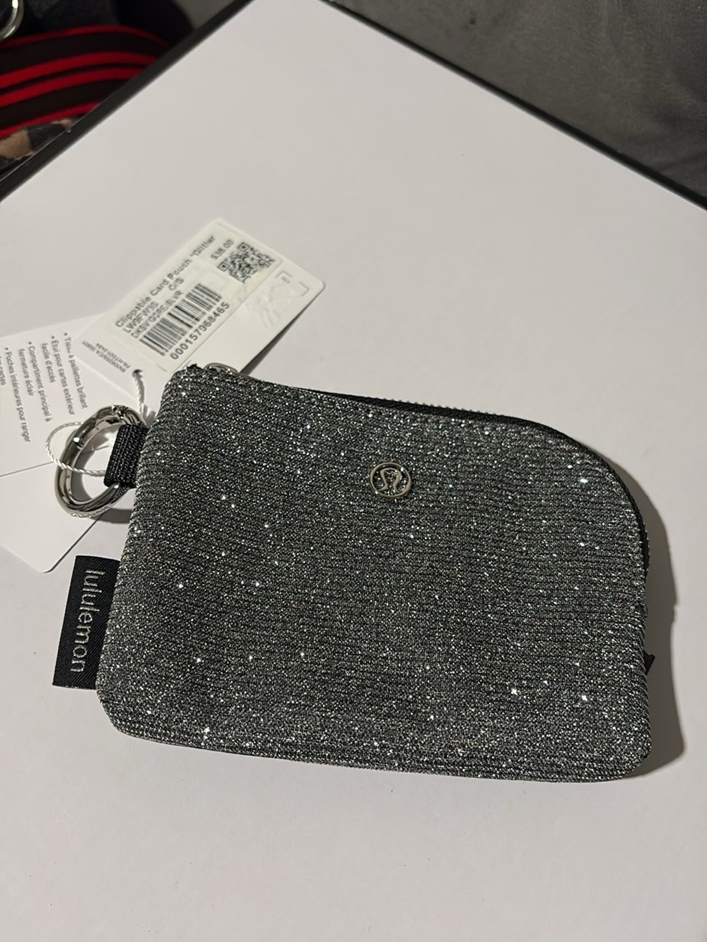lululemon athletica Sparkle Mini Coin Pouch in Silver